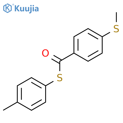 BENZENECARBOTHIOIC ACID, 4-(METHYLTHIO)-, S-(4-METHYLPHENYL) ESTER structure