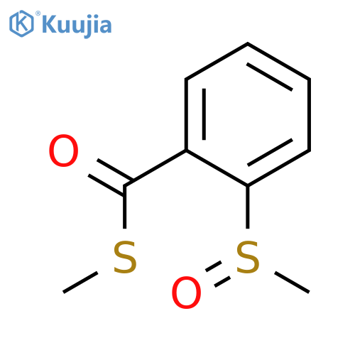 BENZENECARBOTHIOIC ACID, 2-(METHYLSULFINYL)-, S-METHYL ESTER structure