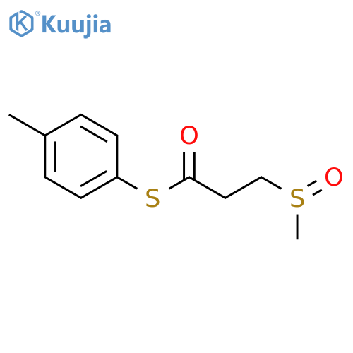 PROPANETHIOIC ACID, 3-(METHYLSULFINYL)-, S-(4-METHYLPHENYL) ESTER structure