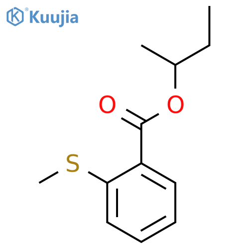 Benzoic acid, 2-(methylthio)-, 1-methylpropyl ester structure