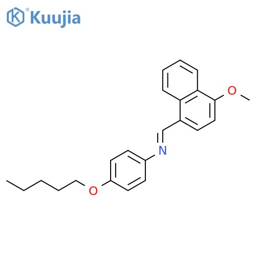 Benzenamine, N-[(4-methoxy-1-naphthalenyl)methylene]-4-(pentyloxy)- structure