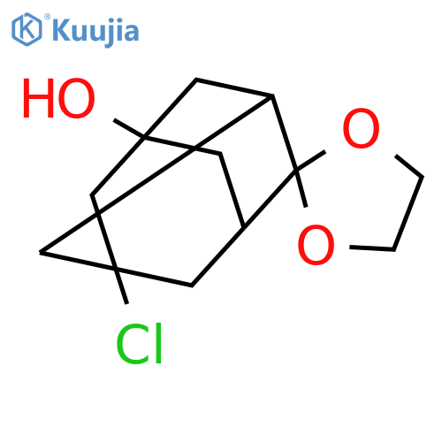Spiro[1,3-dioxolane-2,2'-tricyclo[3.3.1.13,7]decan]-5'-ol, 7'-chloro- structure