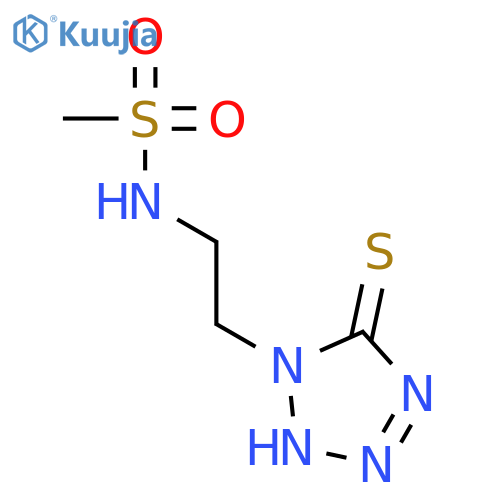 Methanesulfonamide, N-[2-(2,5-dihydro-5-thioxo-1H-tetrazol-1-yl)ethyl]- structure