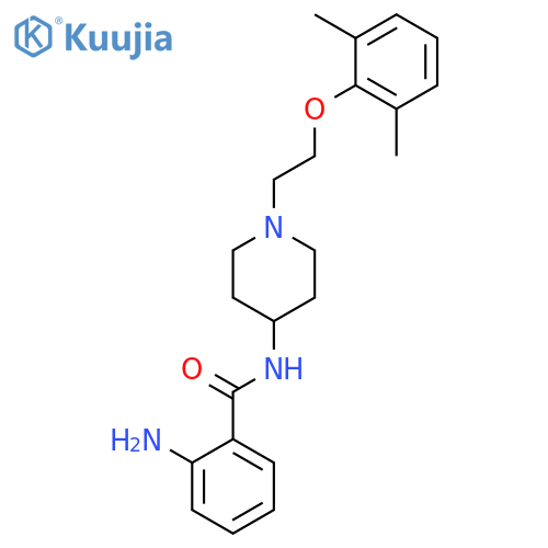 BENZAMIDE, 2-AMINO-N-[1-[2-(2,6-DIMETHYLPHENOXY)ETHYL]-4-PIPERIDINYL]- structure