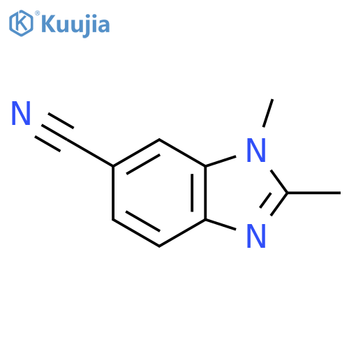 1,2-dimethyl-1H-Benzimidazole-6-carbonitrile structure