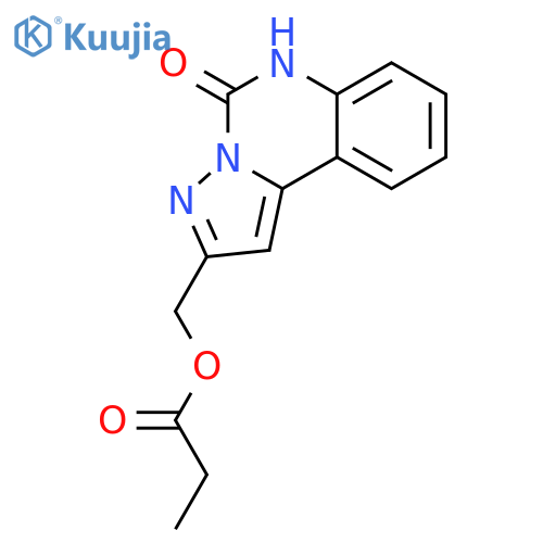 Pyrazolo[1,5-c]quinazolin-5(6H)-one, 2-[(1-oxopropoxy)methyl]- structure