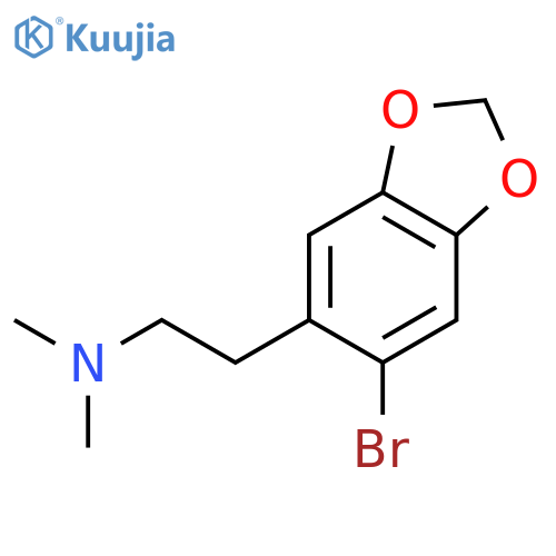 1,3-Benzodioxole-5-ethanamine, 6-bromo-N,N-dimethyl- structure