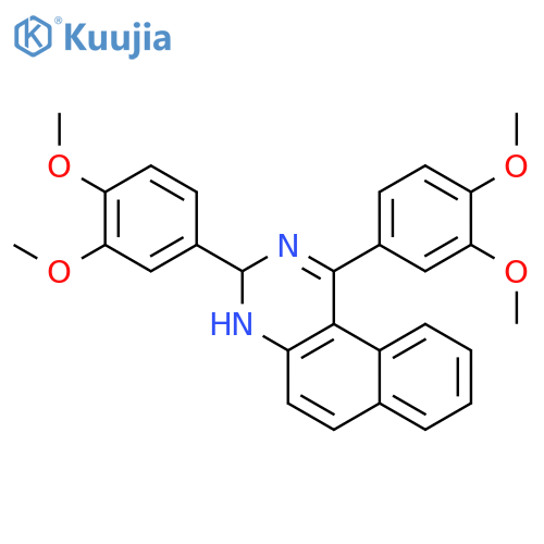 BENZO[F]QUINAZOLINE, 1,3-BIS(3,4-DIMETHOXYPHENYL)-3,4-DIHYDRO- structure