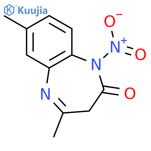 2H-1,5-BENZODIAZEPIN-2-ONE, 1,3-DIHYDRO-4,7-DIMETHYL-1-NITRO- structure