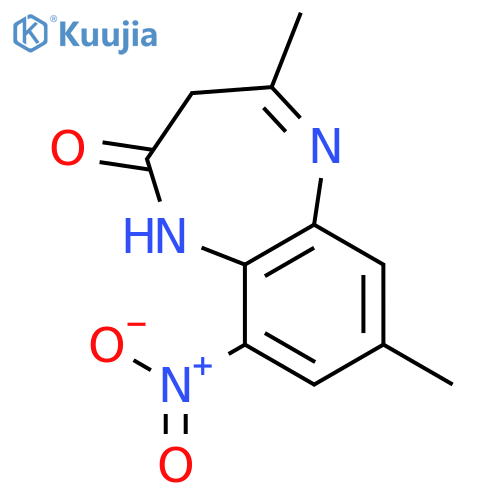 2H-1,5-Benzodiazepin-2-one, 1,3-dihydro-4,7-dimethyl-9-nitro- structure