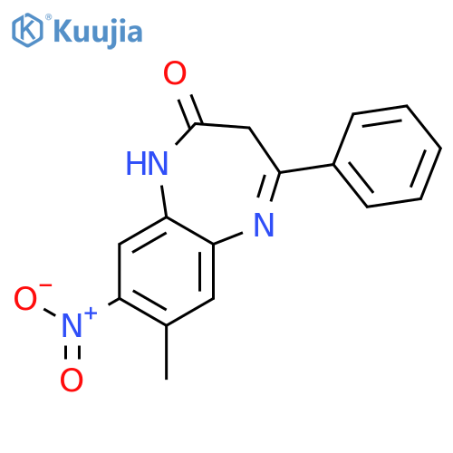 2H-1,5-BENZODIAZEPIN-2-ONE, 1,3-DIHYDRO-7-METHYL-8-NITRO-4-PHENYL- structure