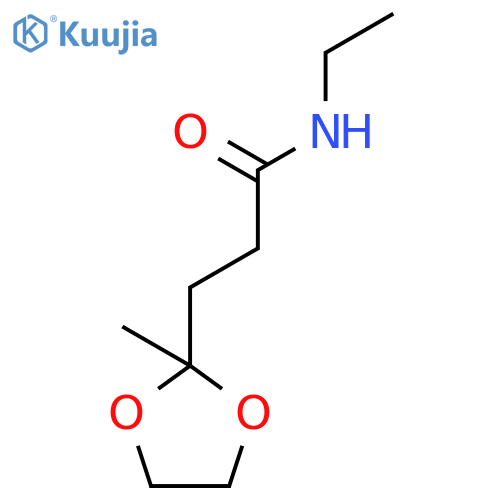 N-Ethyl-(3-(2-methyl-1,3dioxolan-2-yl)propionamide structure