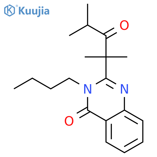 4(3H)-Quinazolinone, 3-butyl-2-(1,1,3-trimethyl-2-oxobutyl)- structure