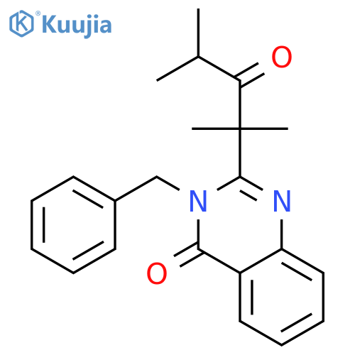 4(3H)-QUINAZOLINONE, 3-(PHENYLMETHYL)-2-(1,1,3-TRIMETHYL-2-OXOBUTYL)- structure