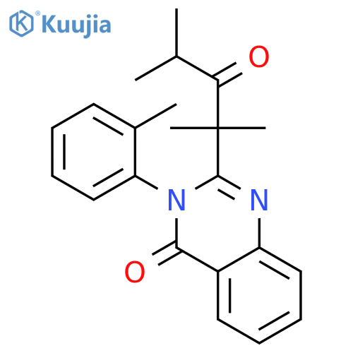4(3H)-QUINAZOLINONE, 3-(2-METHYLPHENYL)-2-(1,1,3-TRIMETHYL-2-OXOBUTYL)- structure