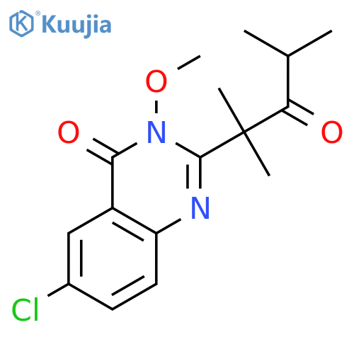 4(3H)-Quinazolinone, 6-chloro-3-methoxy-2-(1,1,3-trimethyl-2-oxobutyl)- structure