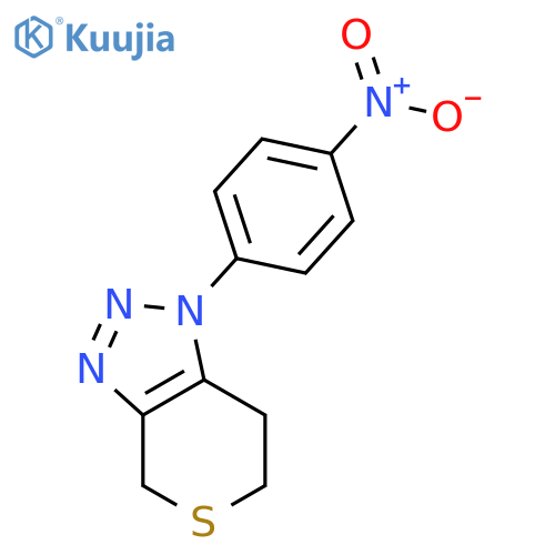 Thiopyrano[3,4-d]-1,2,3-triazole, 1,4,6,7-tetrahydro-1-(4-nitrophenyl)- structure