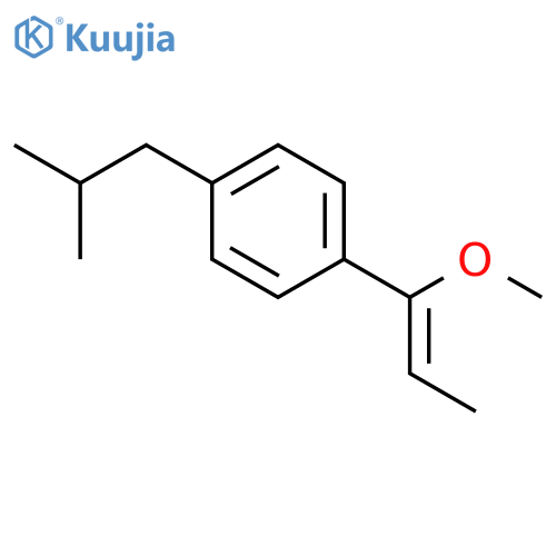 1-(1-Methoxyprop-1-en-1-yl)-4-(2-methylpropyl)benzene structure