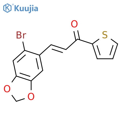 2-Propen-1-one, 3-(6-bromo-1,3-benzodioxol-5-yl)-1-(2-thienyl)- structure