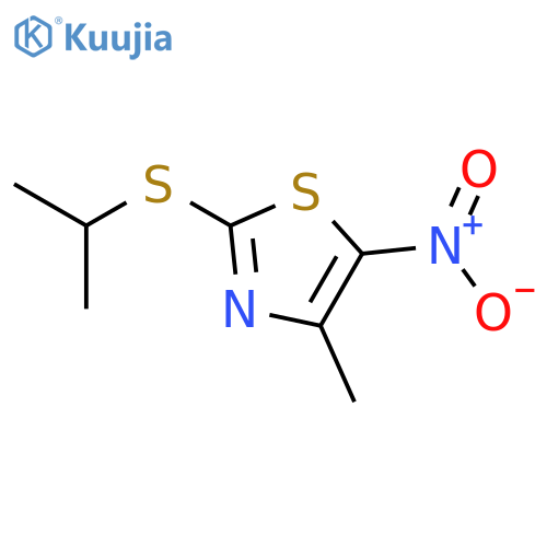 Thiazole, 4-methyl-2-[(1-methylethyl)thio]-5-nitro- structure