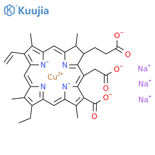 Chlorophyllin copper sodium salt structure