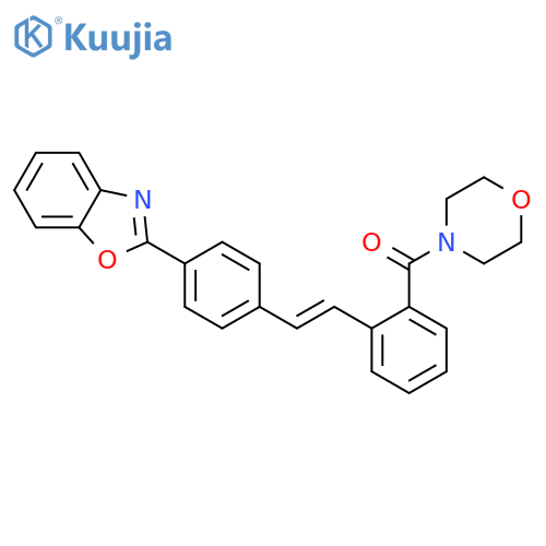 MORPHOLINE, 4-[[2-[4-(2-BENZOXAZOLYL)PHENYL]ETHENYL]BENZOYL]- structure