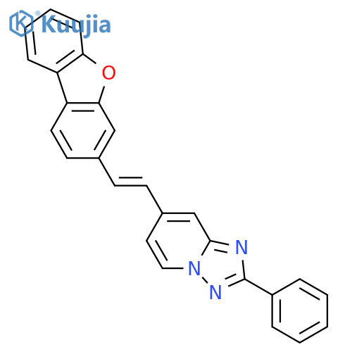 [1,2,4]TRIAZOLO[1,5-A]PYRIDINE, 7-[2-(3-DIBENZOFURANYL)ETHENYL]-2-PHENYL- structure