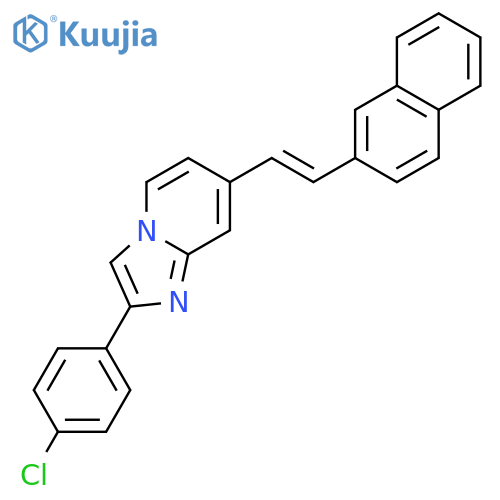 Imidazo[1,2-a]pyridine, 2-(4-chlorophenyl)-7-[2-(2-naphthalenyl)ethenyl]- structure