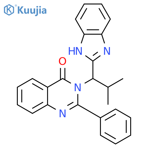 3-[1-(1H-benzimidazol-2-yl)-2-methylpropyl]-2-phenylquinazolin-4(3H)-one structure