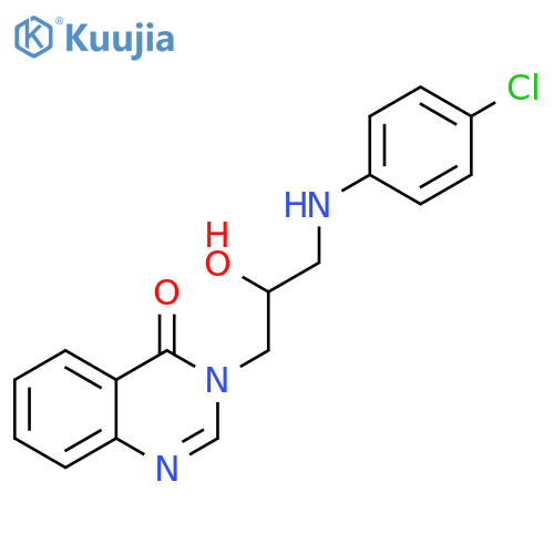 4(3H)-QUINAZOLINONE, 3-[3-[(4-CHLOROPHENYL)AMINO]-2-HYDROXYPROPYL]- structure