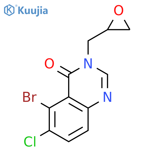 4(3H)-QUINAZOLINONE, 5-BROMO-6-CHLORO-3-(OXIRANYLMETHYL)- structure