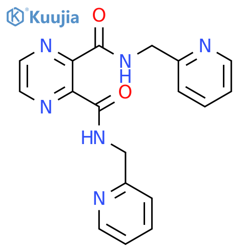 2,3-Pyrazinedicarboxamide, N,N'-bis(2-pyridinylmethyl)- structure