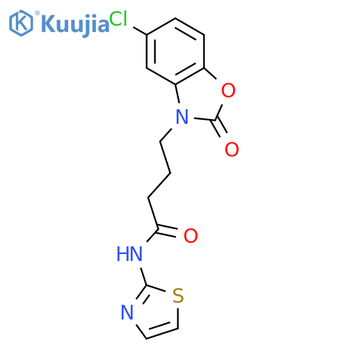3(2H)-BENZOXAZOLEBUTANAMIDE, 5-CHLORO-2-OXO-N-2-THIAZOLYL- structure