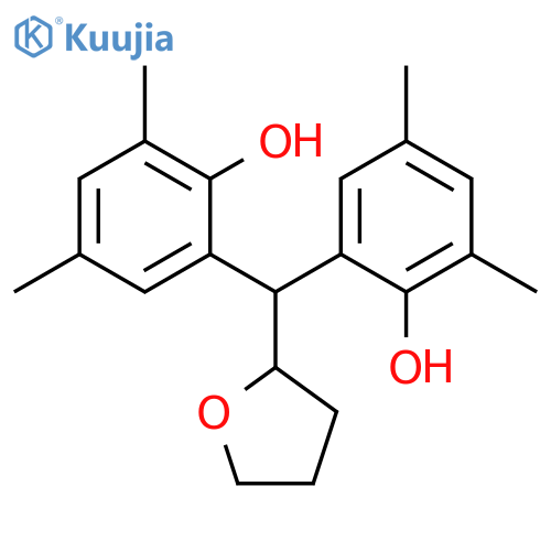 Phenol, 2,2'-[(tetrahydro-2-furanyl)methylene]bis[4,6-dimethyl- structure