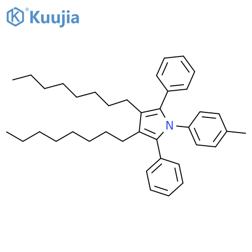 1H-Pyrrole, 1-(4-methylphenyl)-3,4-dioctyl-2,5-diphenyl- structure