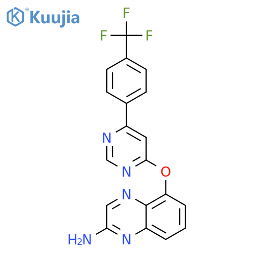 2-Quinoxalinamine, 5-[[6-[4-(trifluoromethyl)phenyl]-4-pyrimidinyl]oxy]- structure