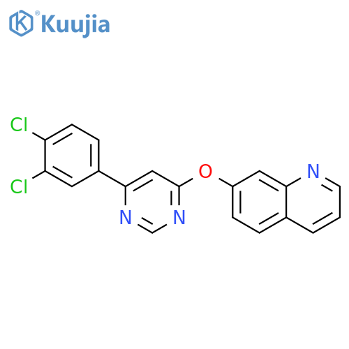 Quinoline, 7-[[6-(3,4-dichlorophenyl)-4-pyrimidinyl]oxy]- structure