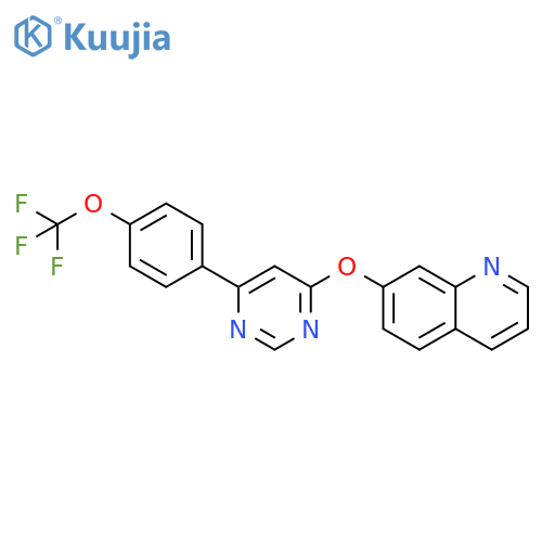 Quinoline, 7-[[6-[4-(trifluoromethoxy)phenyl]-4-pyrimidinyl]oxy]- structure