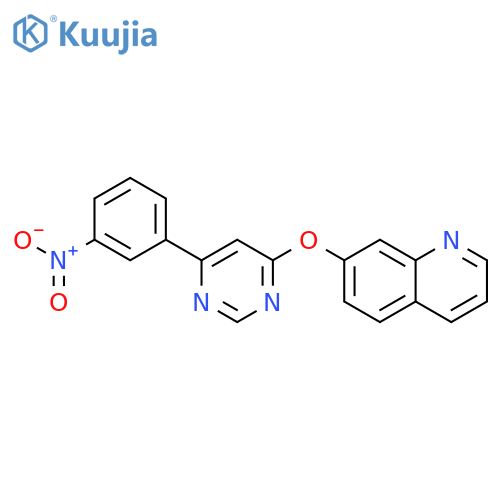 Quinoline, 7-[[6-(3-nitrophenyl)-4-pyrimidinyl]oxy]- structure