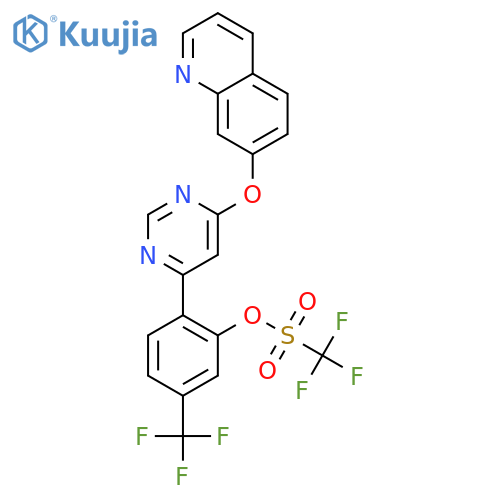 Methanesulfonic acid, trifluoro-,2-[6-(7-quinolinyloxy)-4-pyrimidinyl]-5-(trifluoromethyl)phenyl ester structure