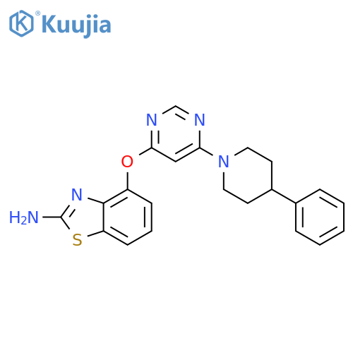 2-Benzothiazolamine, 4-[[6-(4-phenyl-1-piperidinyl)-4-pyrimidinyl]oxy]- structure