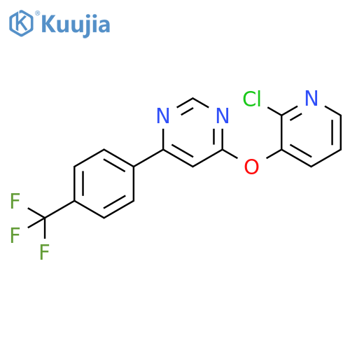 Pyrimidine, 4-[(2-chloro-3-pyridinyl)oxy]-6-[4-(trifluoromethyl)phenyl]- structure