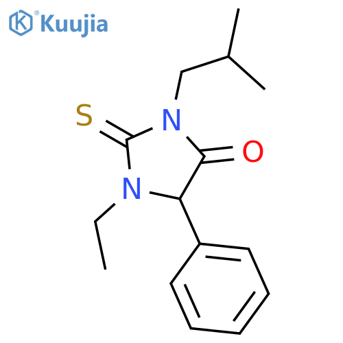 4-Imidazolidinone, 1-ethyl-3-(2-methylpropyl)-5-phenyl-2-thioxo- structure