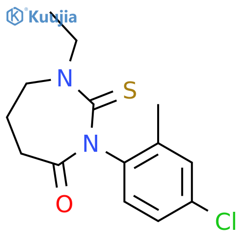 4H-1,3-Diazepin-4-one,3-(4-chloro-2-methylphenyl)-1-ethylhexahydro-2-thioxo- structure