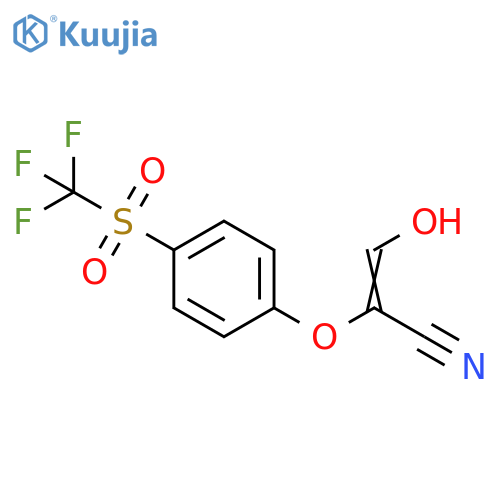 2-Propenenitrile, 3-hydroxy-2-[4-[(trifluoromethyl)sulfonyl]phenoxy]- structure