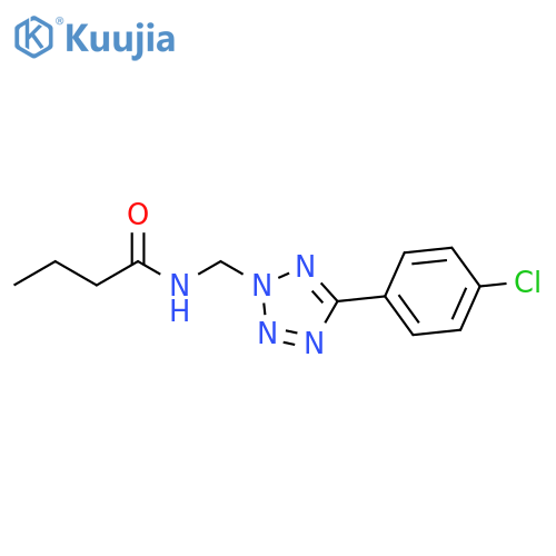 Butanamide, N-[[5-(4-chlorophenyl)-2H-tetrazol-2-yl]methyl]- structure