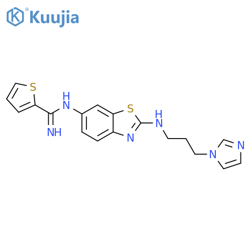 2-Thiophenecarboximidamide,N-[2-[[3-(1H-imidazol-1-yl)propyl]amino]-6-benzothiazolyl]- structure
