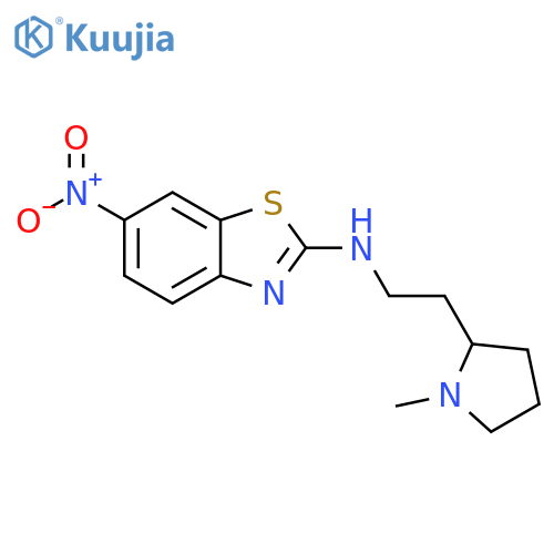 2-Benzothiazolamine, N-[2-(1-methyl-2-pyrrolidinyl)ethyl]-6-nitro- structure