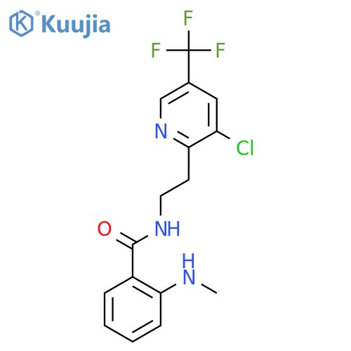 Benzamide,N-[2-[3-chloro-5-(trifluoromethyl)-2-pyridinyl]ethyl]-2-(methylamino)- structure