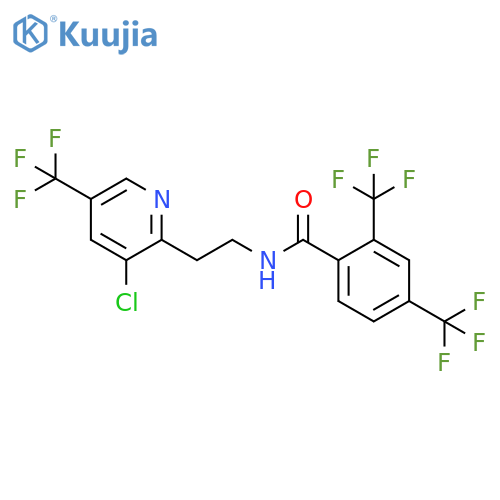 Benzamide,N-[2-[3-chloro-5-(trifluoromethyl)-2-pyridinyl]ethyl]-2,4-bis(trifluoromethyl)- structure